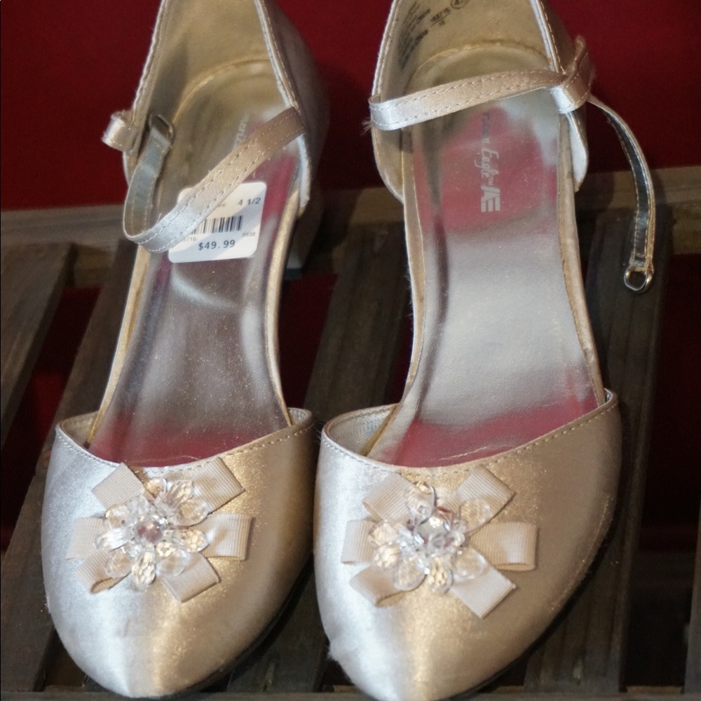 Kids silver heels